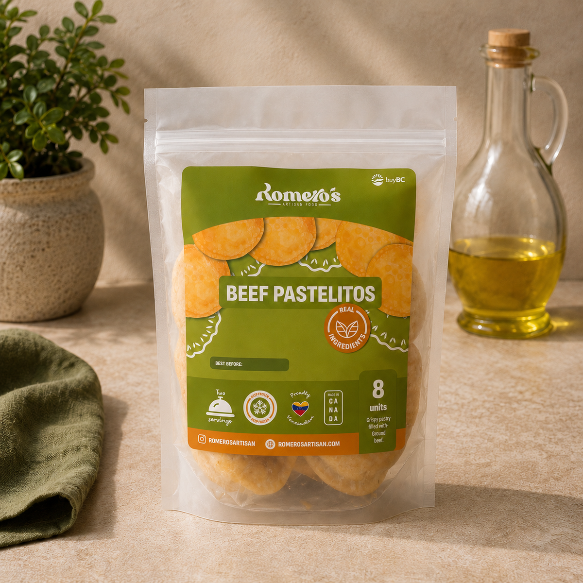 Beef Pastelitos Romero's Artisan / 8 units