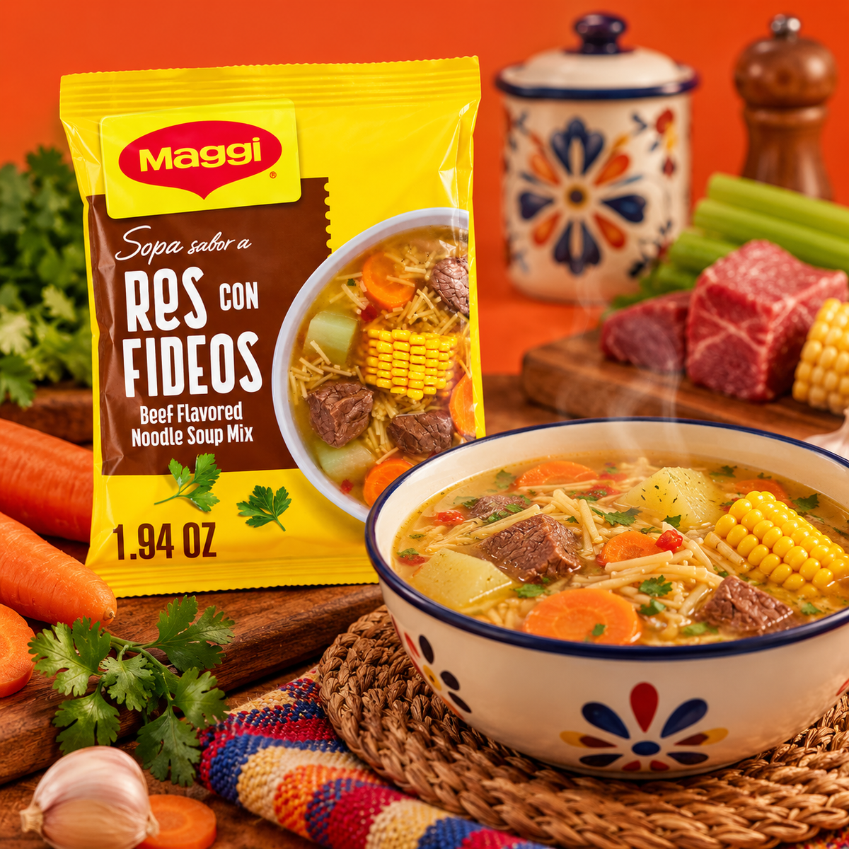 Maggi Sopa de Res - Fideos
