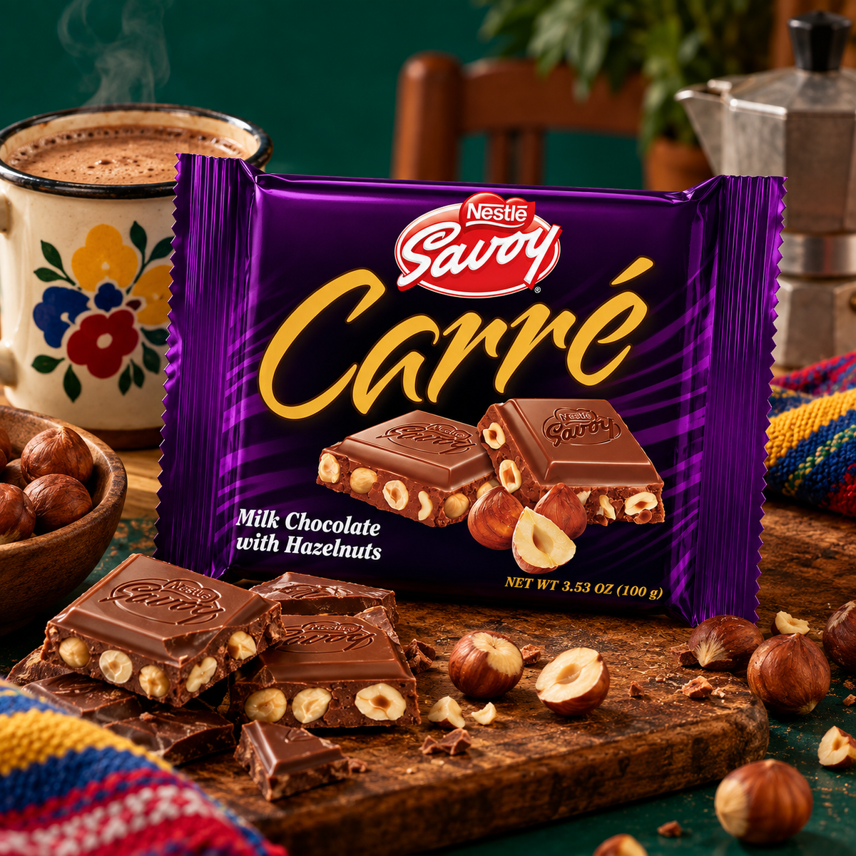 Chocolate Carré Avellanas